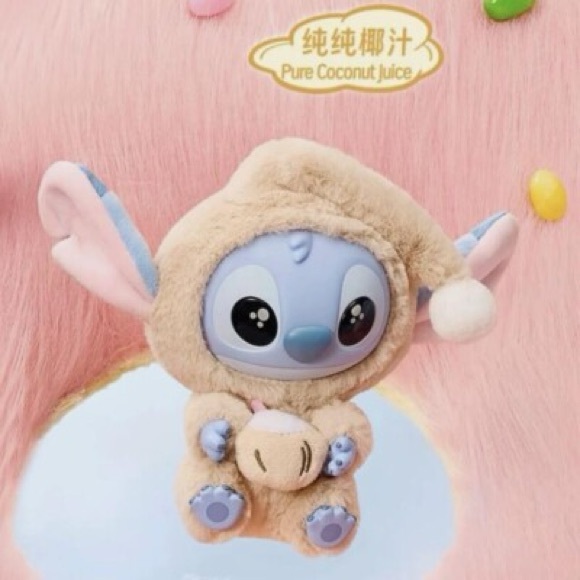 NWT Miniso Disney Eat Something Before Sleep Stitch Confirmed Pure Coconut Juice - Picture 1 of 5